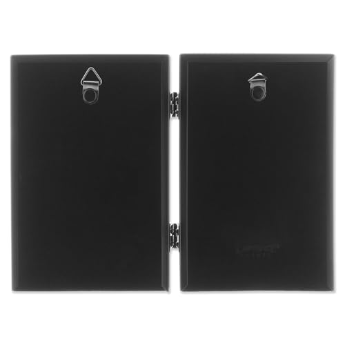 4x6 Hinged Double Simply Black Picture Frame