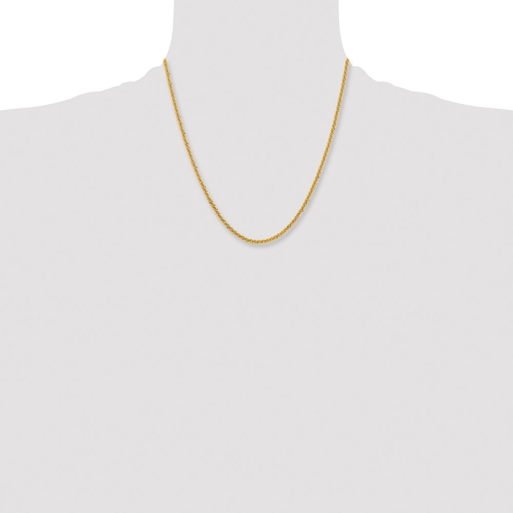 Stainless Steel Polished Yellow IP-plated 3mm Cyclone 20in Chain