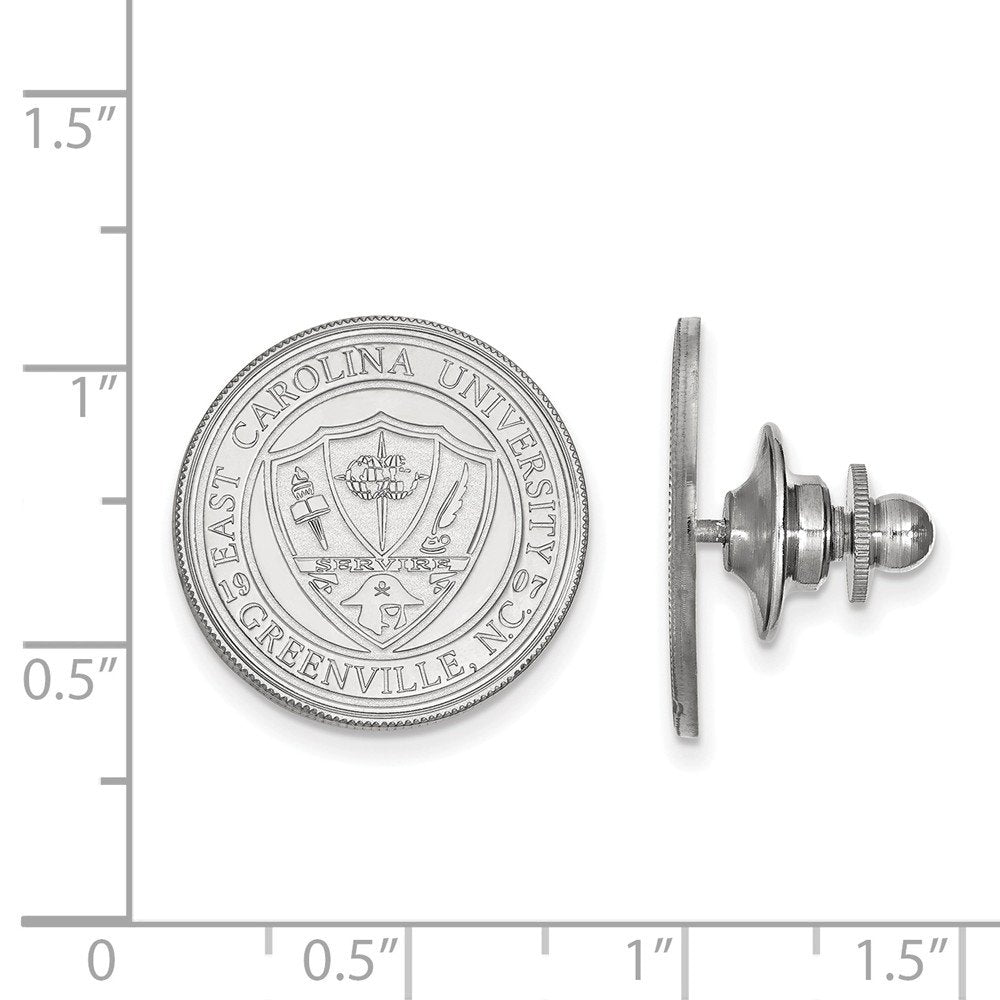 Sterling Silver LogoArt Official Licensed Collegiate East Carolina University (ECU) Crest Cuff Link