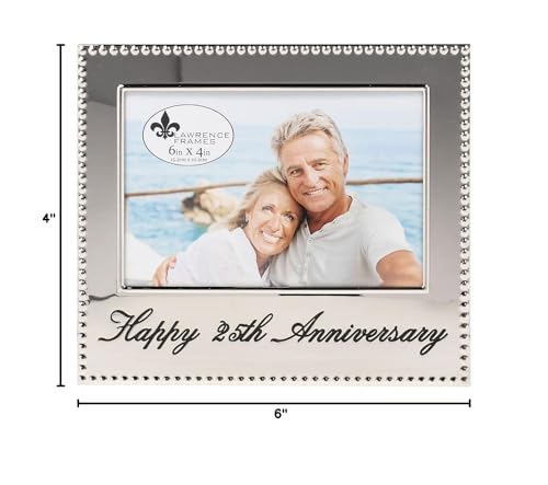 Lawrence Frames 4x6 Happy 25th Anniversary Picture Frame 290064
