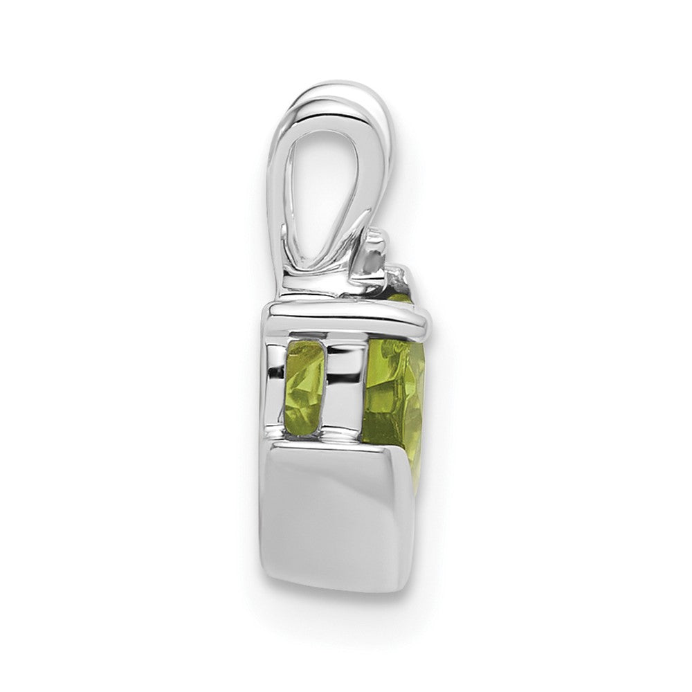 10kw Peridot and Diamond Pendant