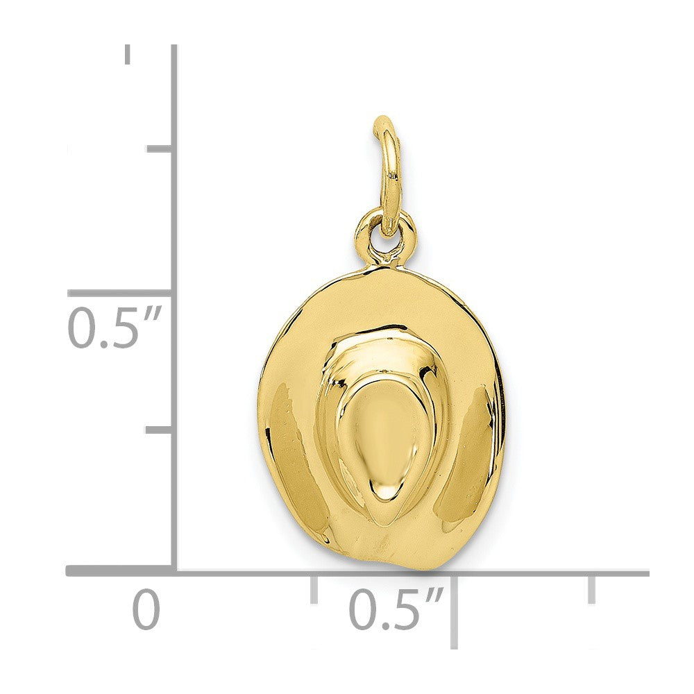 10k Yellow Gold Hat Charm