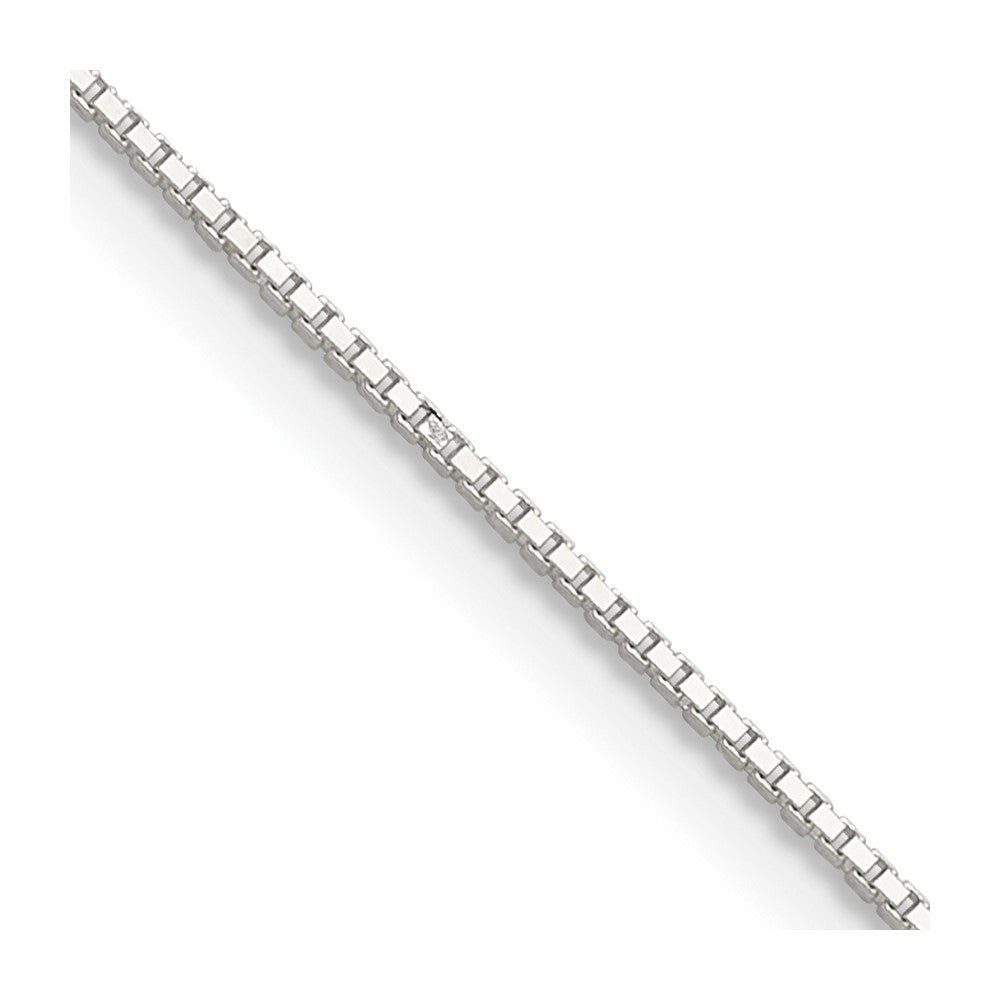 Sterling Silver .8mm 8 Sided Diamond-cut Box Chain 18 Inches