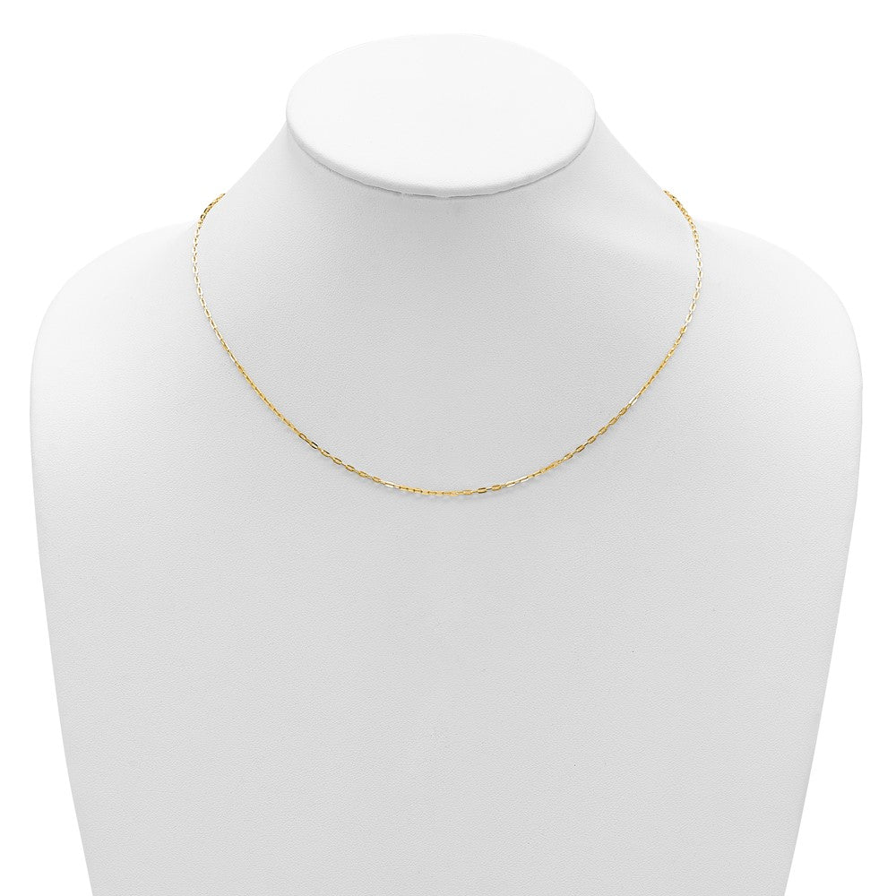 14K 1.3mm Flat Cable 1in+1in Adjustable Chain