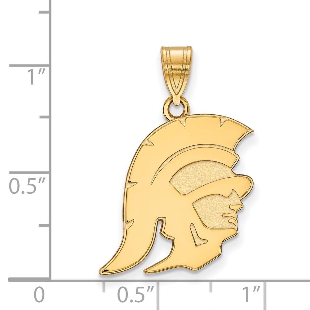14K Gold Plated S.S. U. of Southern California Large Trojan Pendant