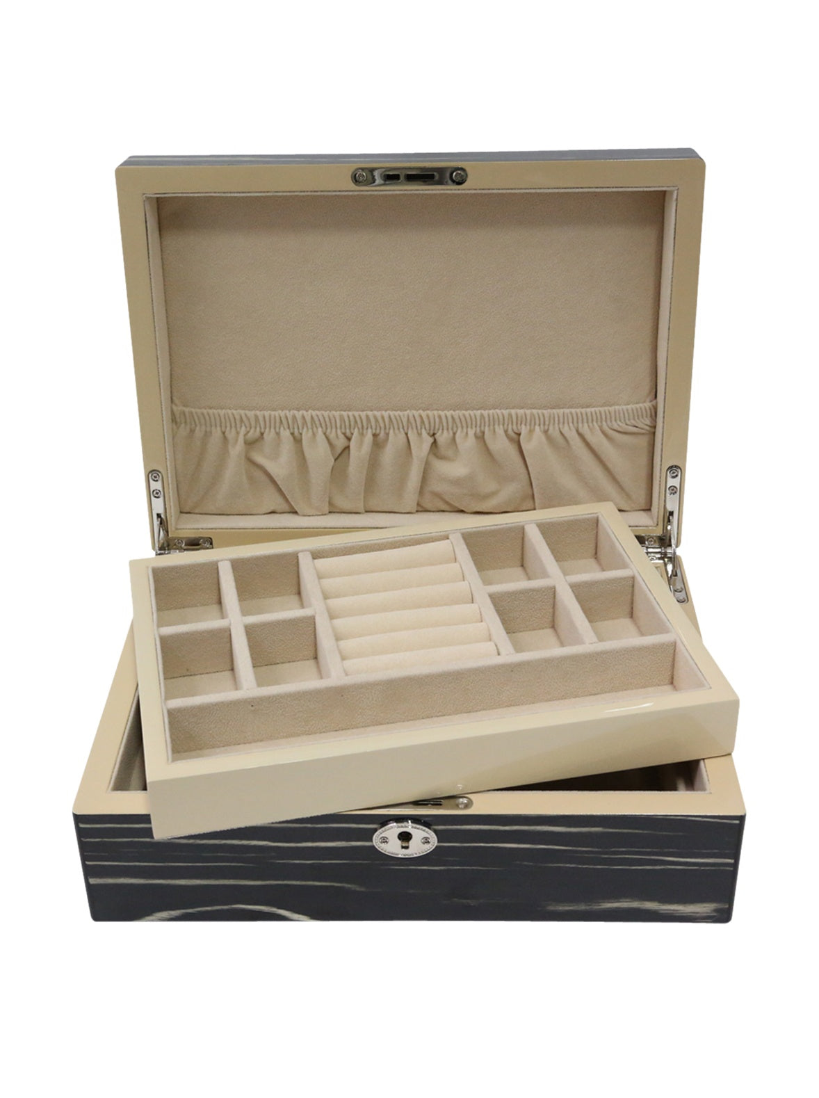 Ebony Wood Jewelry Box - 11.25W x 4H in.