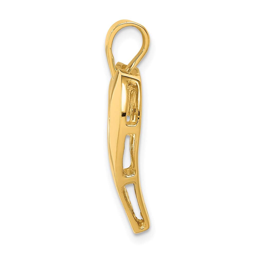 14K Polished Heart Pendant