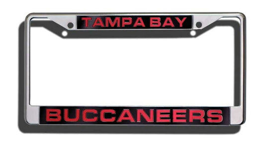 Tampa Bay Buccaneers License Plate Frame Laser Cut Chrome
