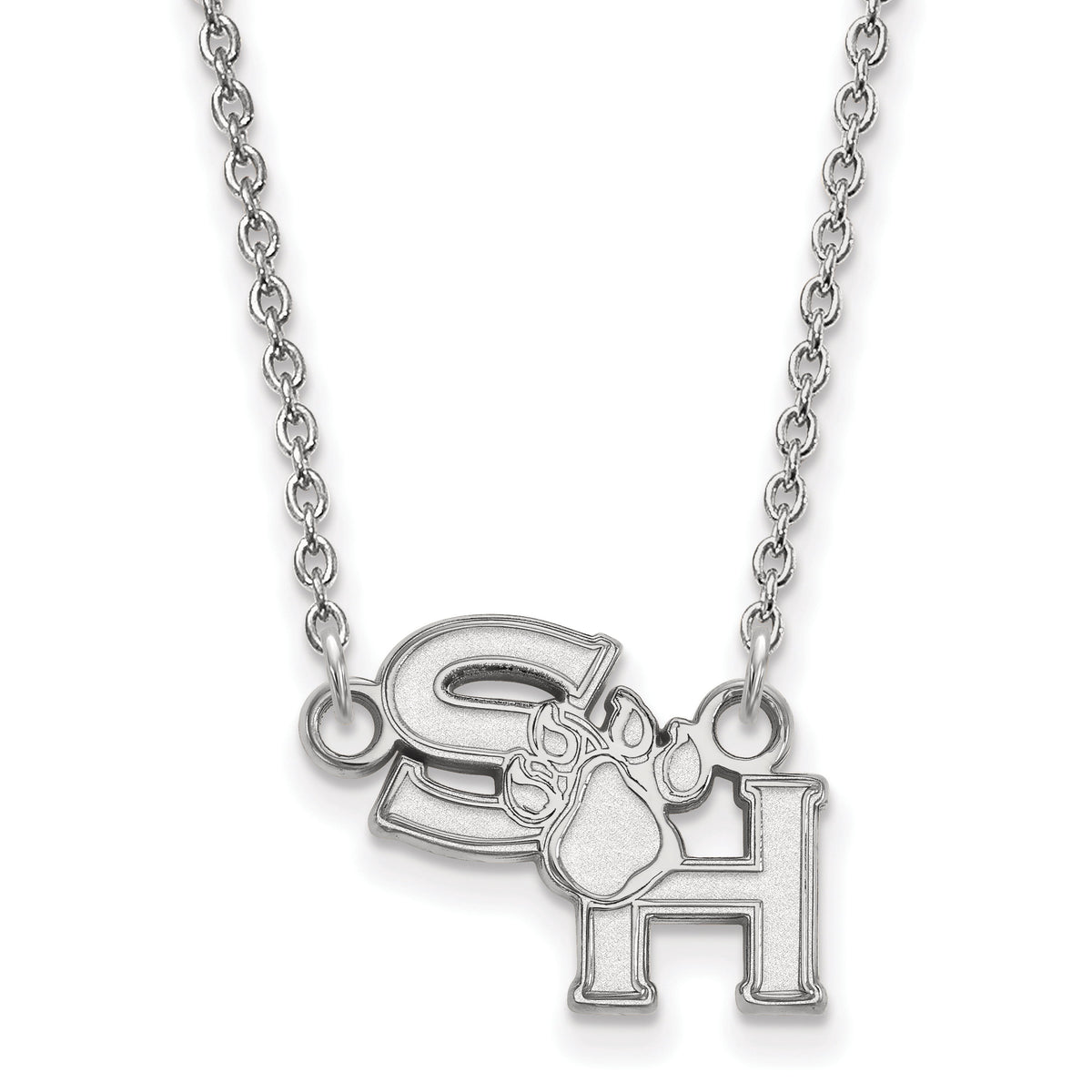 LogoArt Sterling Silver Sam Houston State University Small Pendant Necklace