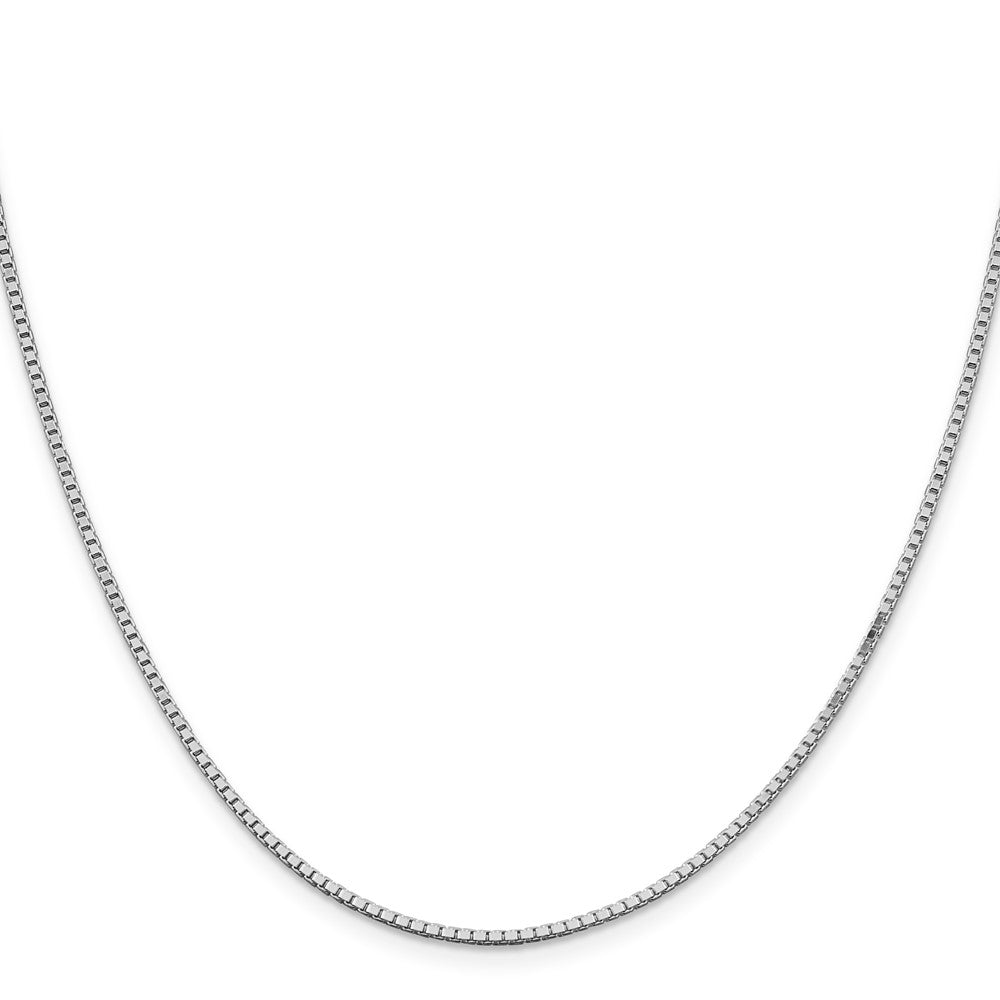 Sterling Silver Rhodium-plated 1.5mm Box Chain 24 Inches