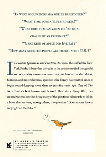 Peculiar Questions and Practical Answers: A Little Book of Whimsy and Wisdom from the Files of the New York Public Library [Hardcover] New York Public Library and Blitt, Barry