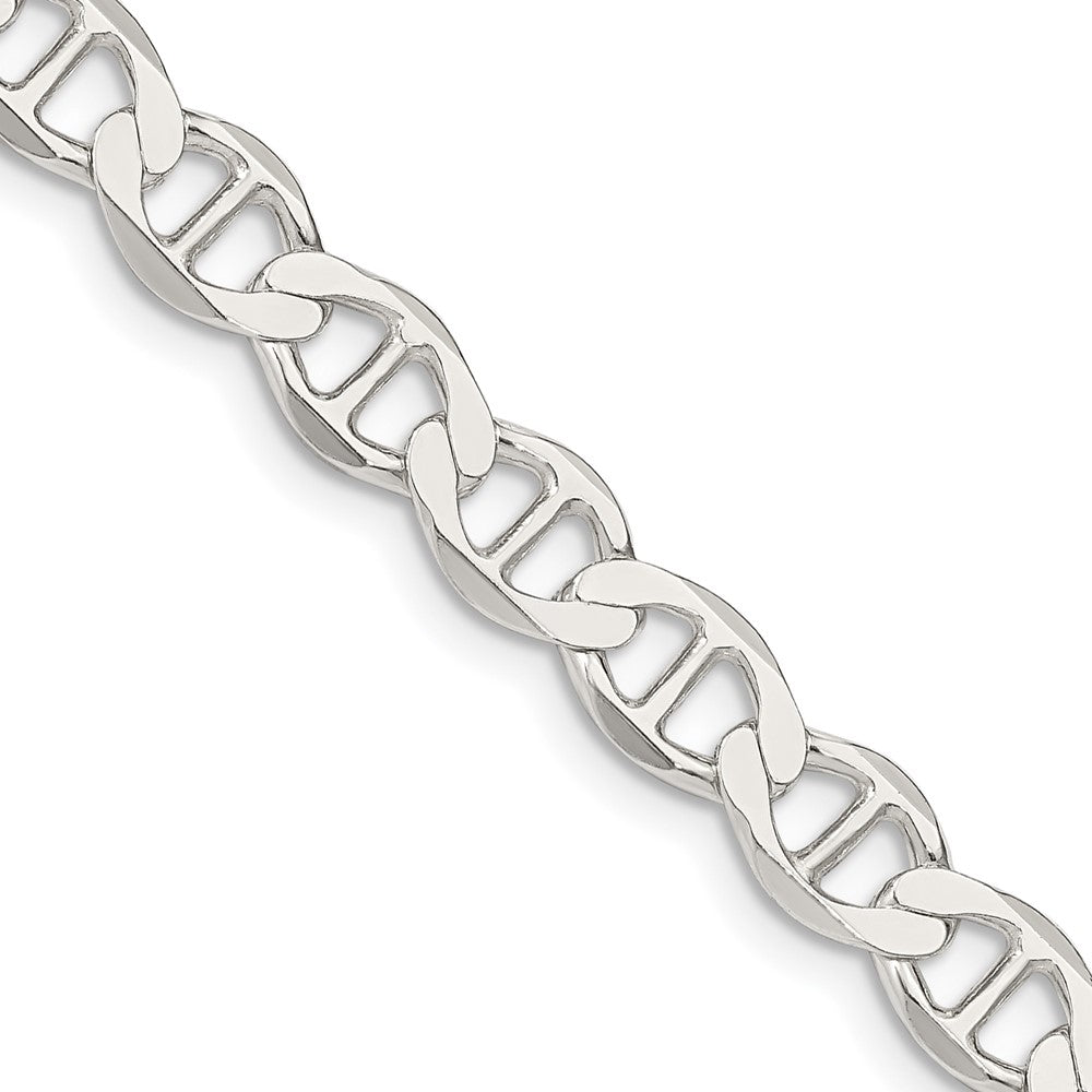 Sterling Silver 7.1mm Flat Anchor Chain 24 Inches