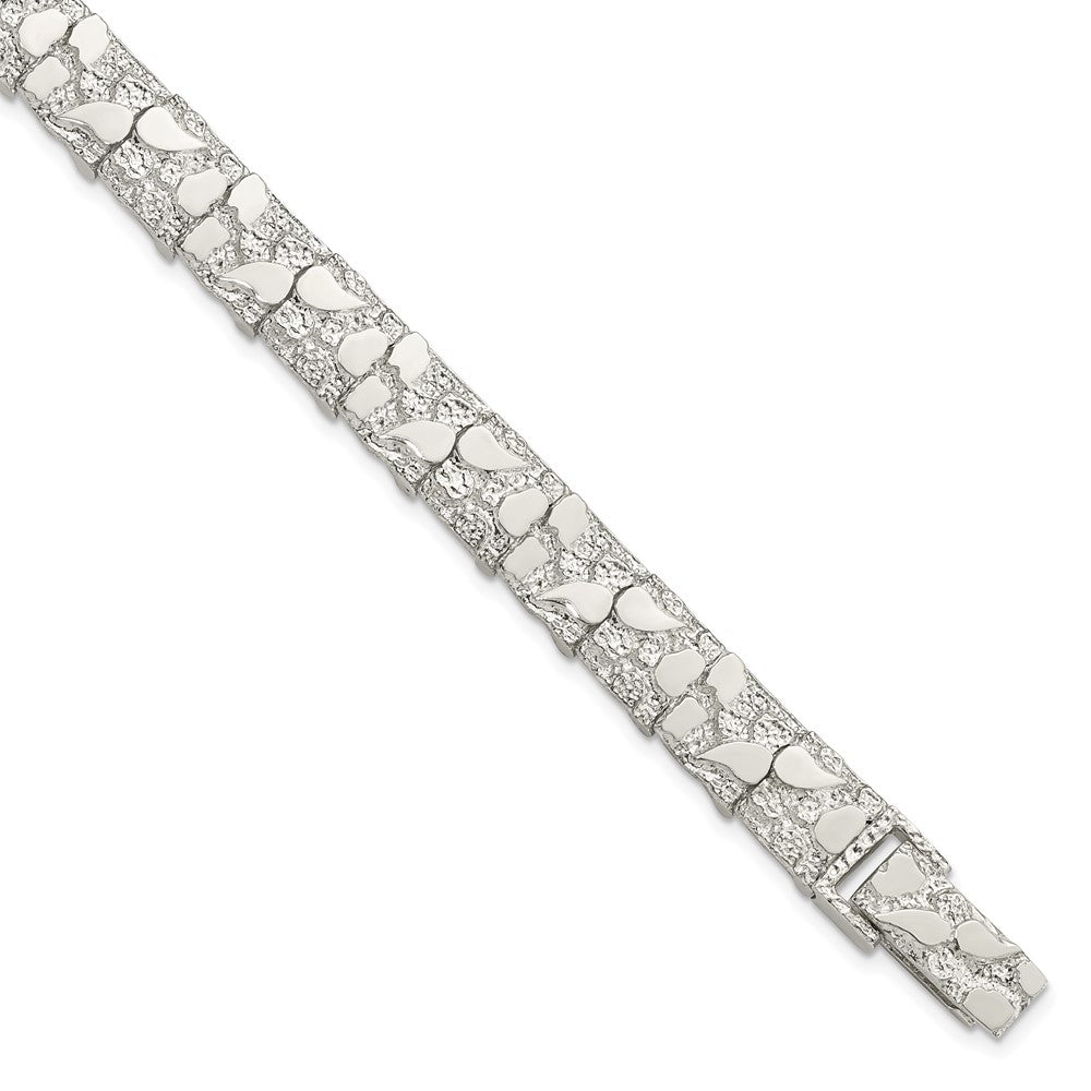 Sterling Silver 9mm Nugget Bracelet 8 inches