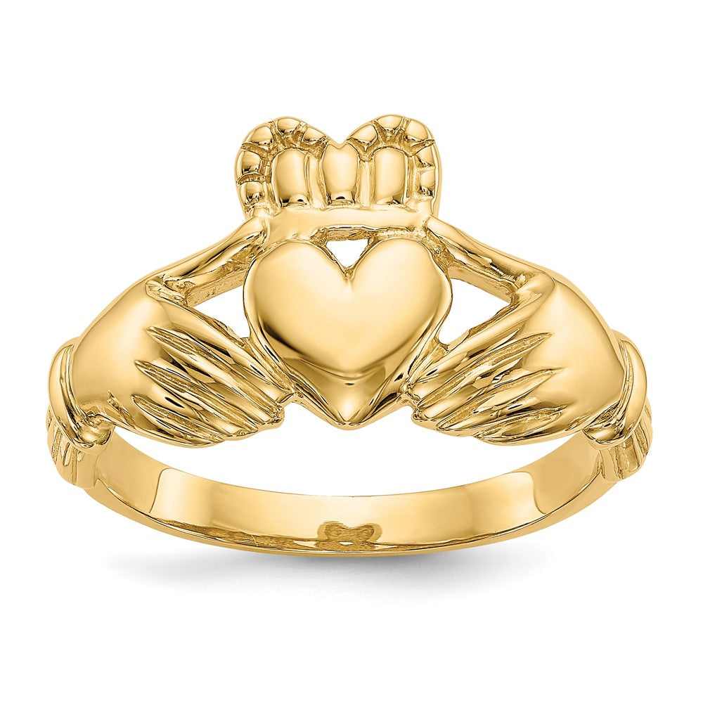 14k Men's Claddagh Ring Size 8.75