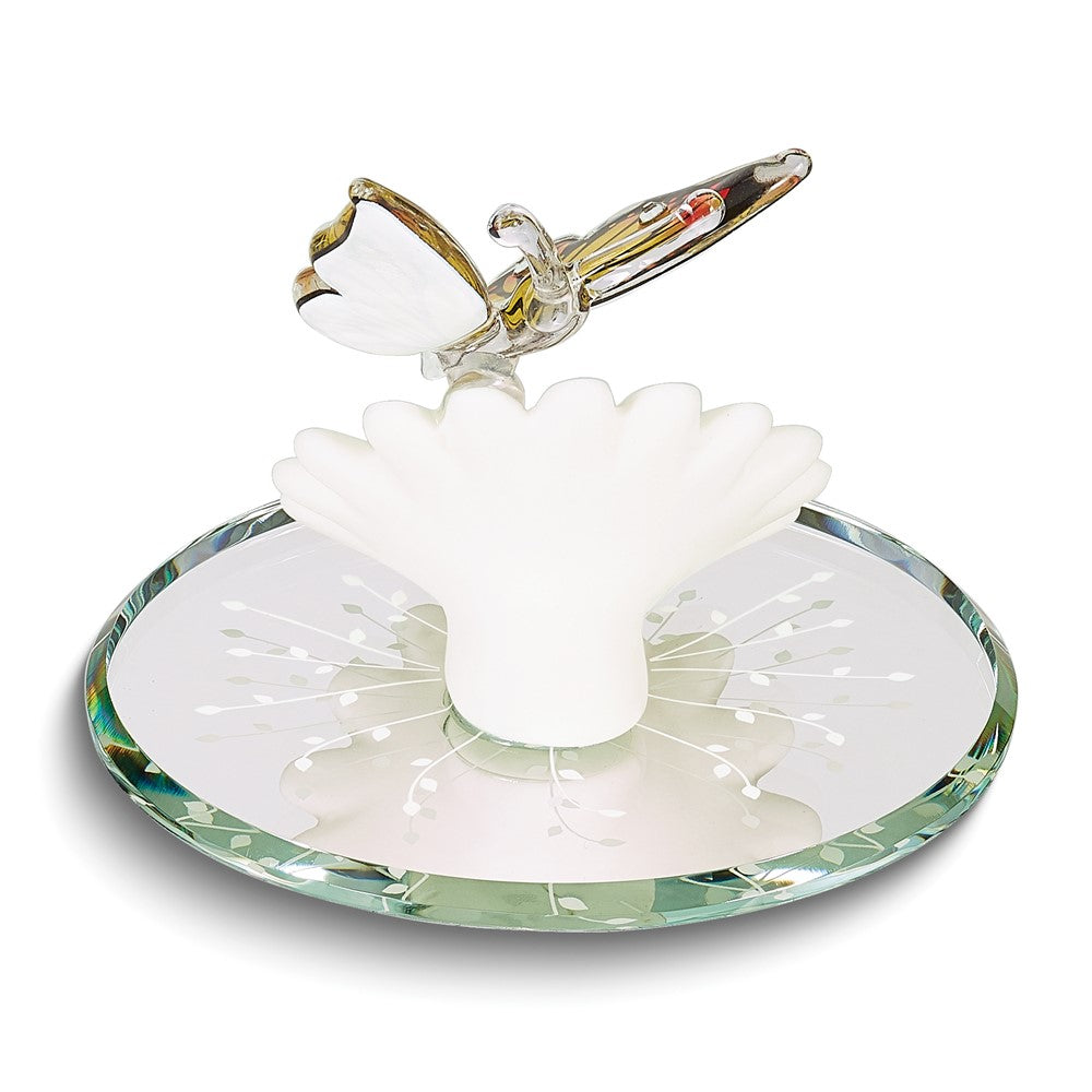 Glass Baron Daisy with Monarch Butterfly