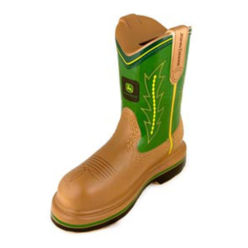 Polyresin John Deere Logo Boot Bank