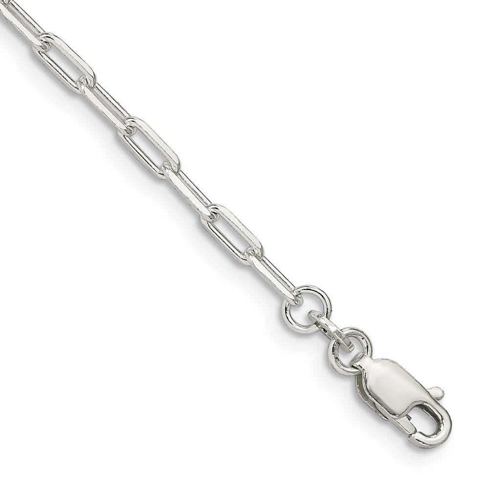 Sterling Silver 2.75mm Elongated Open Link Chain 8 inches