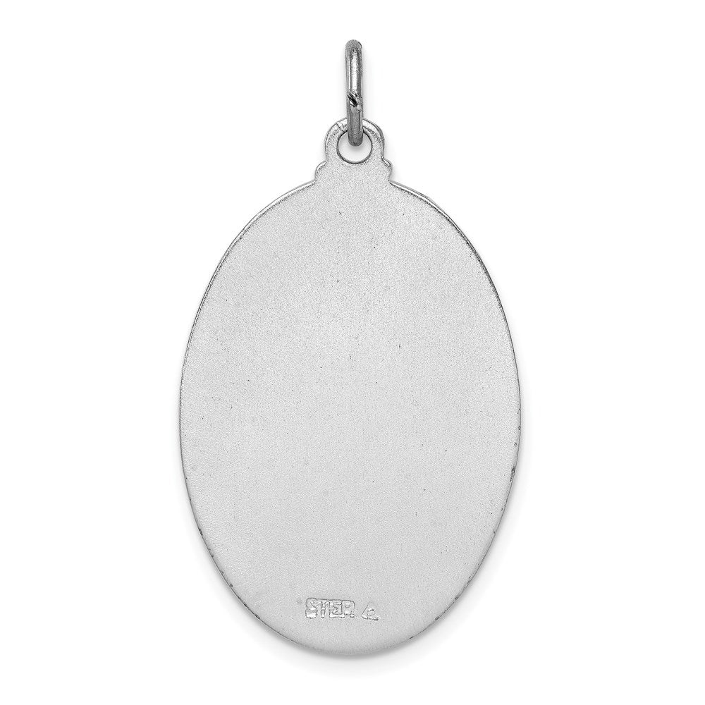 Sterling Silver Rhodium-plated St. Anthony Medal