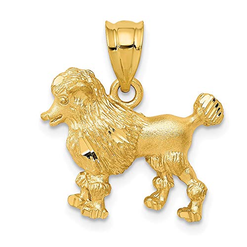 14k Poodle Dog Charm
