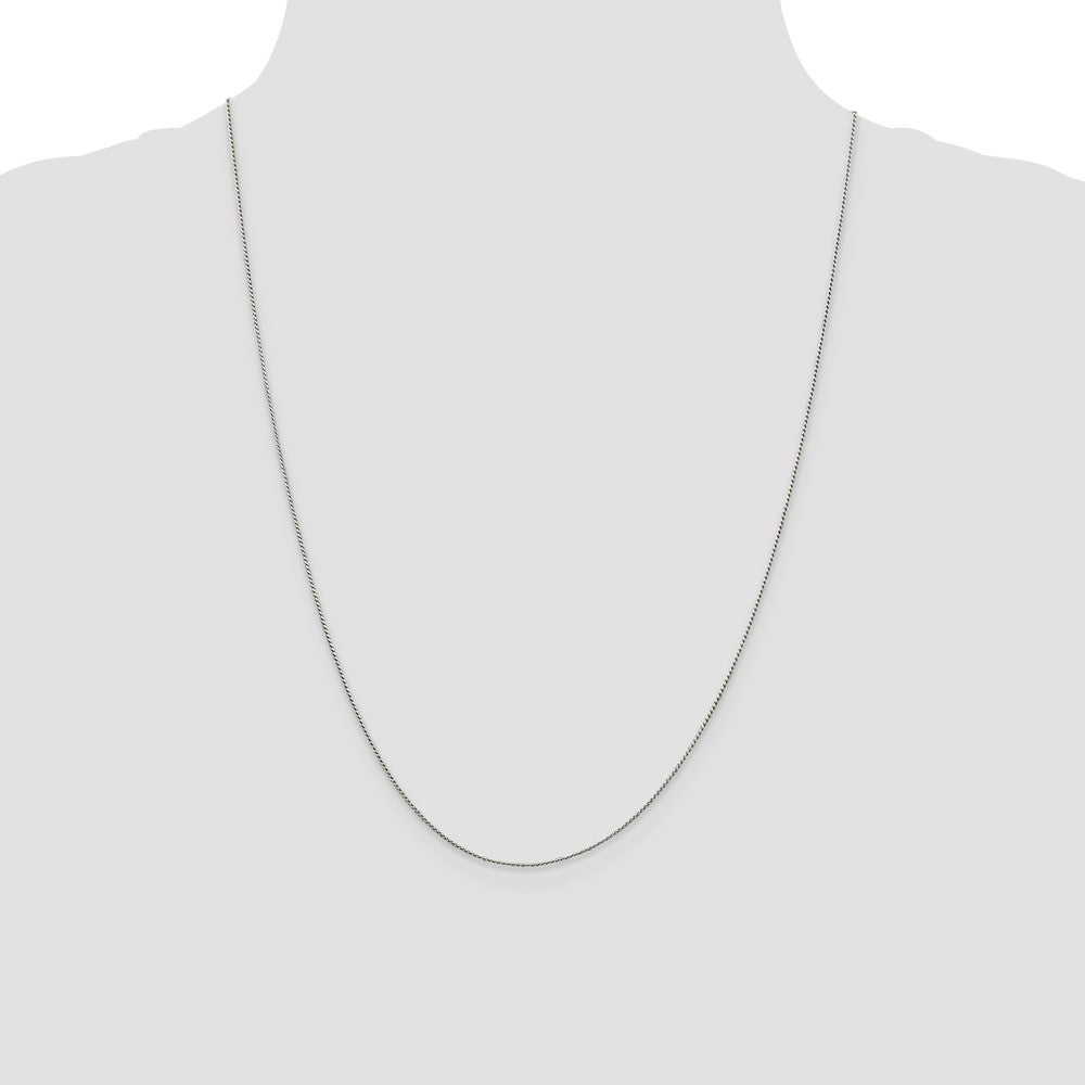 Sterling Silver .95mm Round Franco Chain 24 Inches
