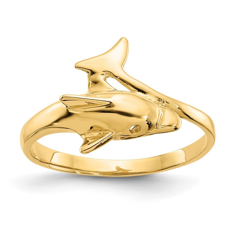 14k Dolphin Ring Size 6