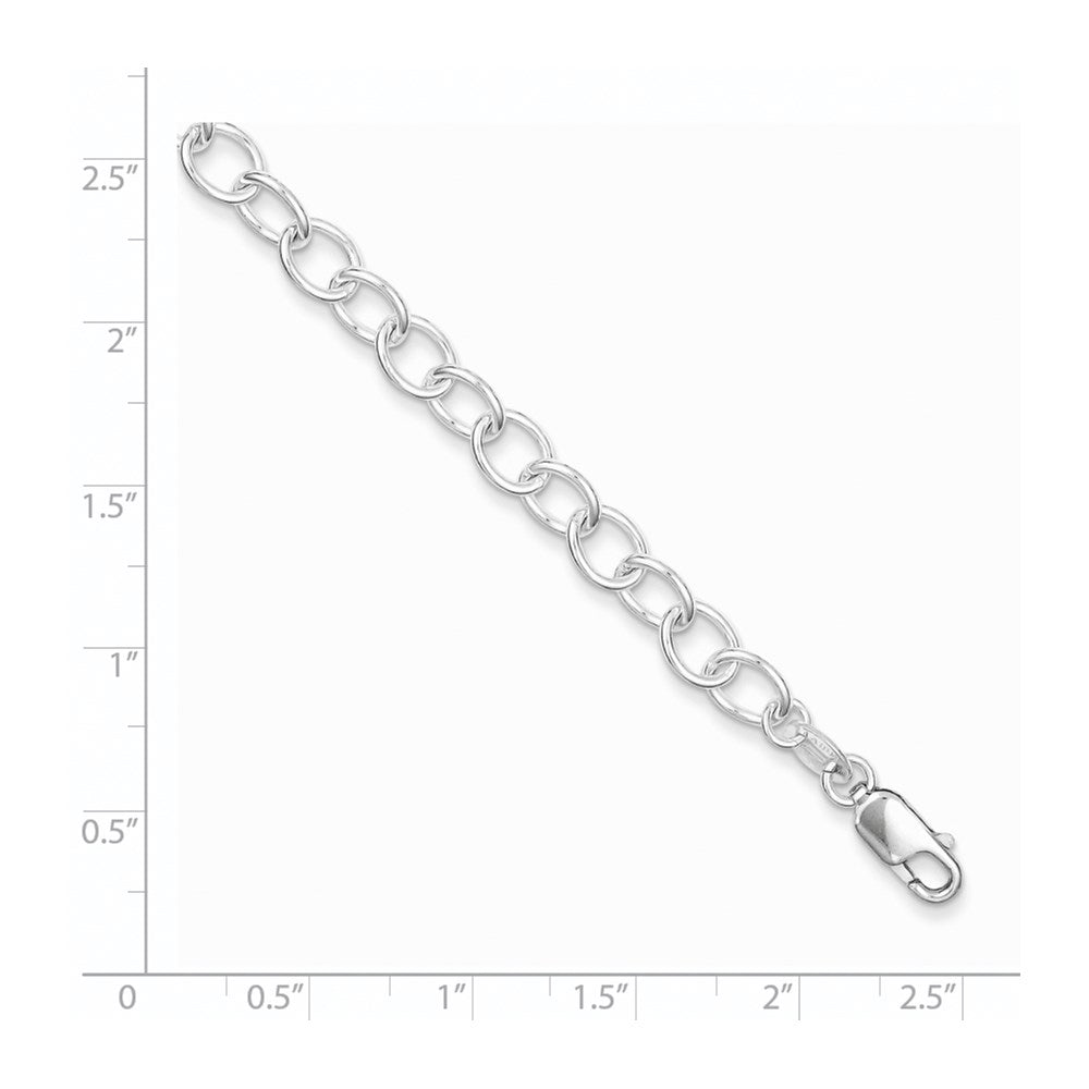 Sterling Silver Polished Fancy Link Bracelet 7.5 inches
