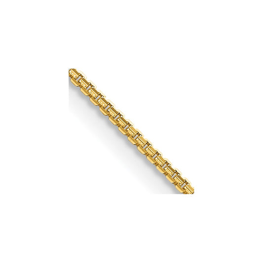 14K 1.3mm Concave Box Chain