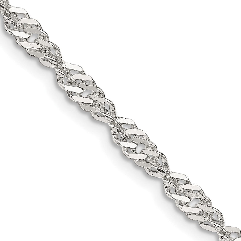 Sterling Silver 3.5mm Singapore Chain 24 Inches