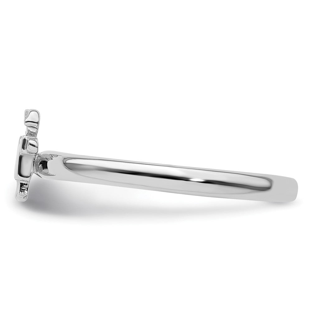 Sterling Silver Stackable Expressions Rhodium Boy Ring