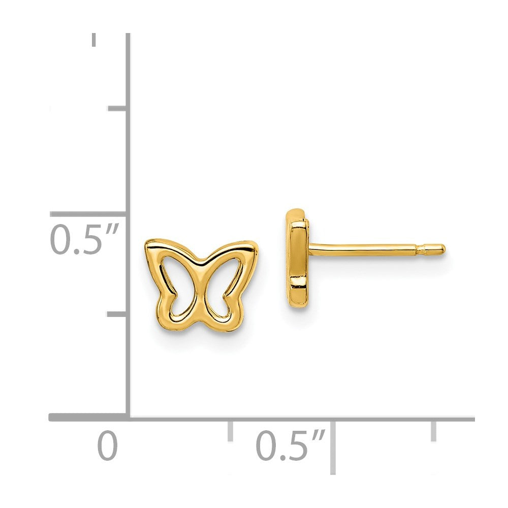 14k Madi K Cut-out Butterfly Post Earrings
