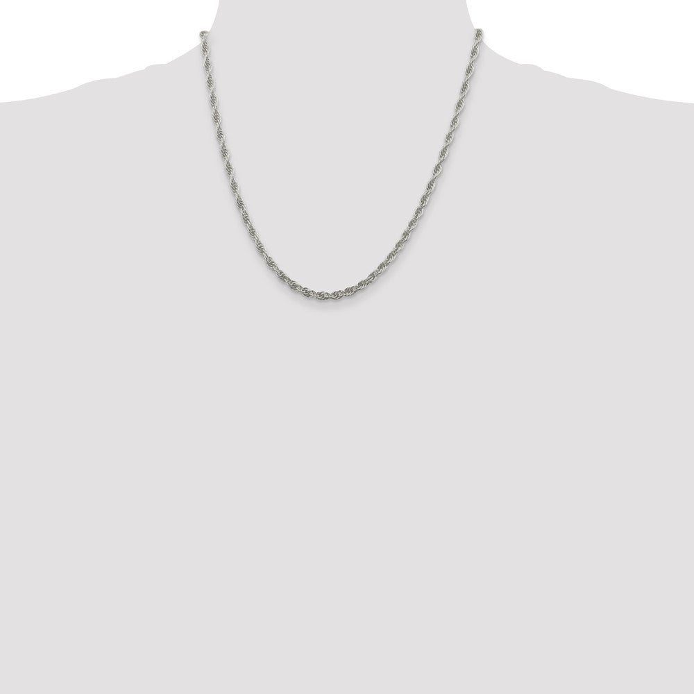 Sterling Silver 3.8mm Loose Rope Chain 20 Inches