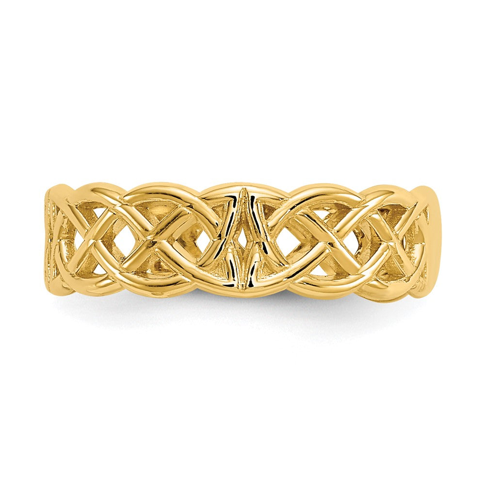 10K Celtic Toe Ring Yellow Gold