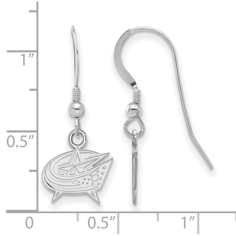 Women's Columbus Blue Jackets Sterling Silver XS Dangle Earrings