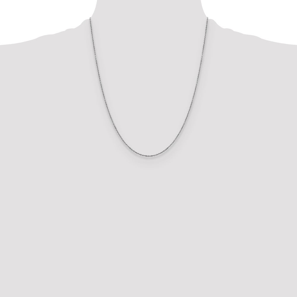 14K White Gold 1.25mm D/C Cable Chain