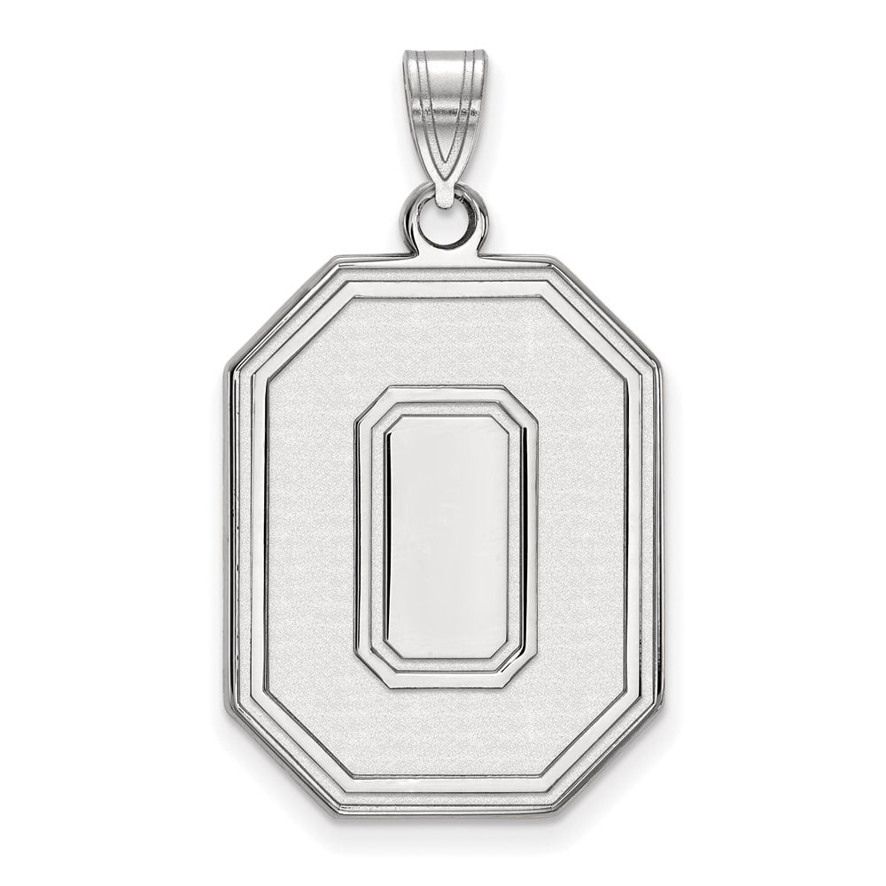 Sterling Silver Rhodium-plated LogoArt The Ohio State University Letter O Extra Large Pendant QSS048OSU