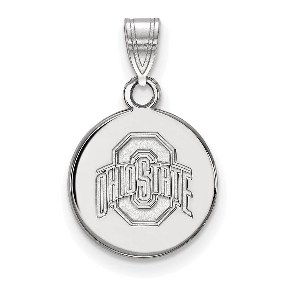 10k White Gold LogoArt The Ohio State University Small Disc Pendant Q1W038OSU
