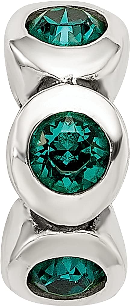 Sterling Silver Reflections May Preciosa Crystal Birthstone Bead