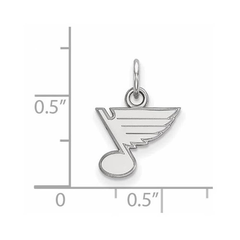 LogoArt 10K White Gold NHL LogoArt St. Louis Blues XS Pendant