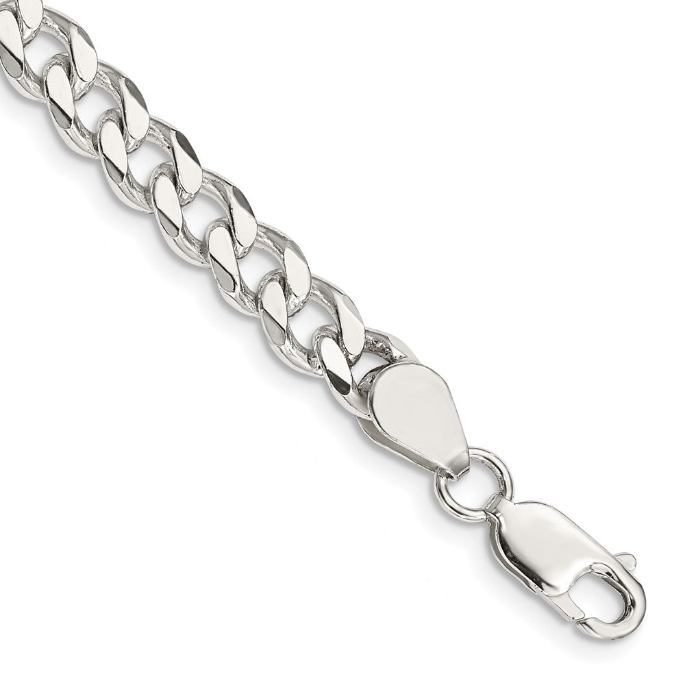 Sterling Silver 6.5mm Curb Chain 7 inches