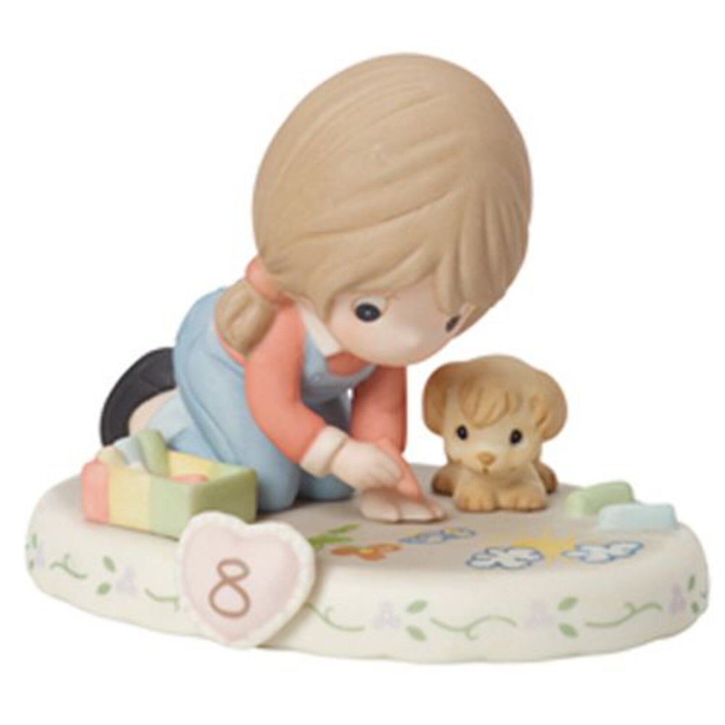 Precious Moments Growing Grace Age Eight Brunette Porcelain Figurine QGM13944