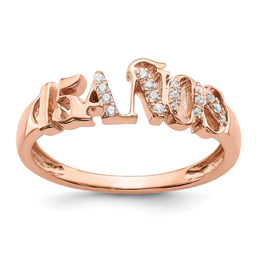 10k Rose Gold Dia Ring RD 6- .003ct, 11- .005ct - Mel:S33