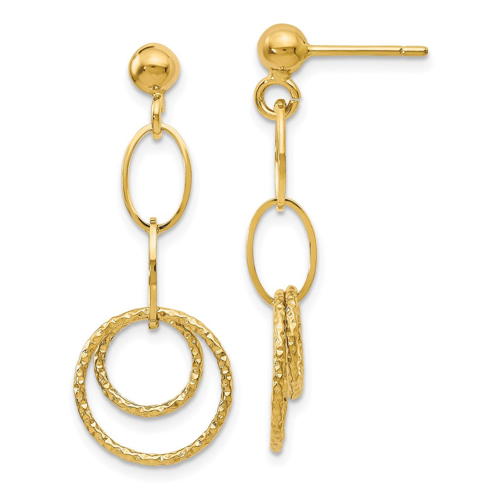 10K Post Dangle Earrings
