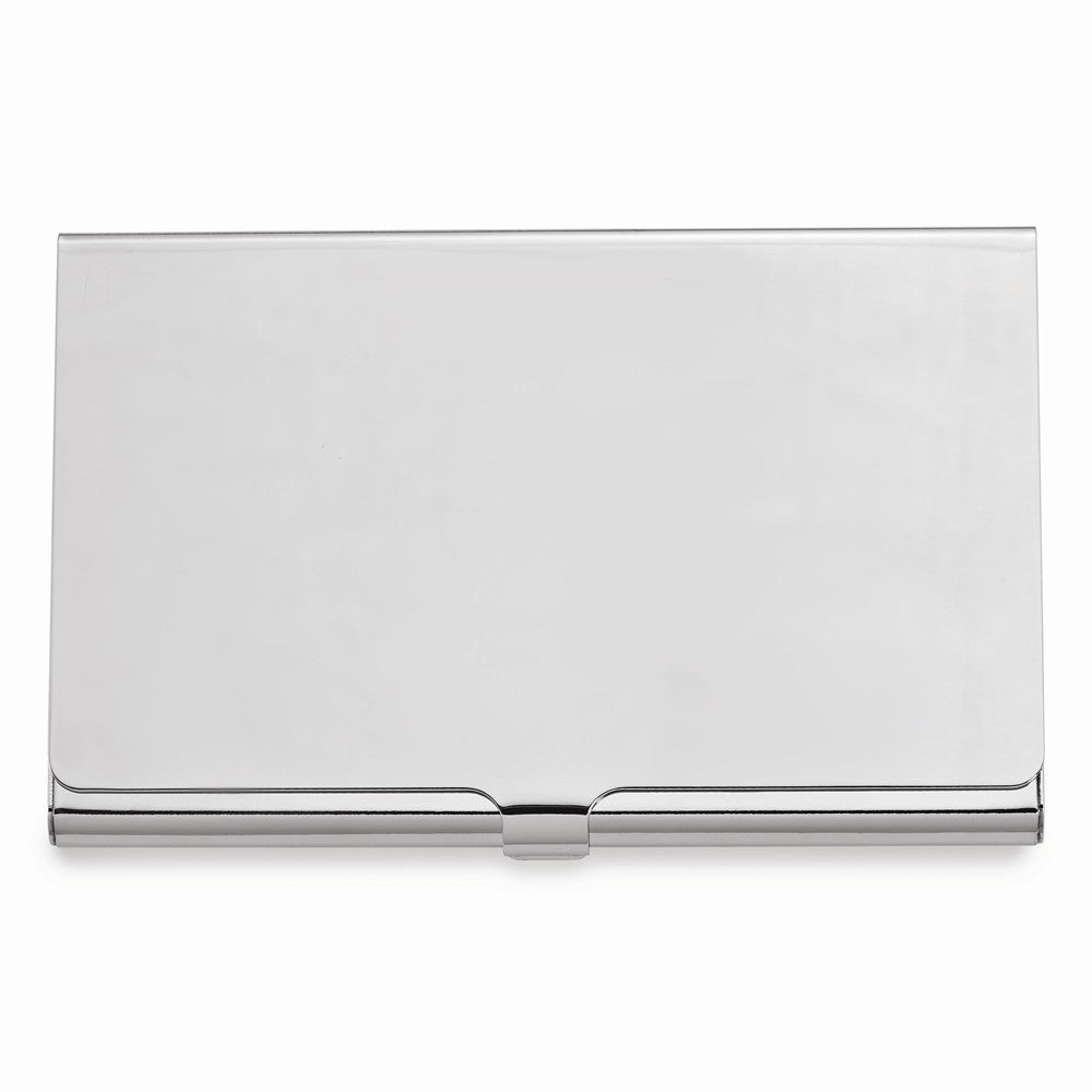 Silver-tone Polished Smooth Top Card Case QGM2733