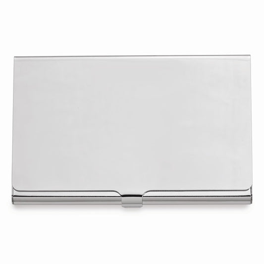Silver-tone Polished Smooth Top Card Case QGM2733