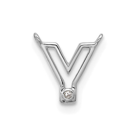Stella & Dot 10kw Diamond Initial Y Charm Element
