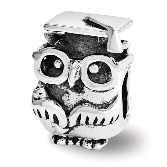 Sterling Silver Reflections Graduation Owl Bead