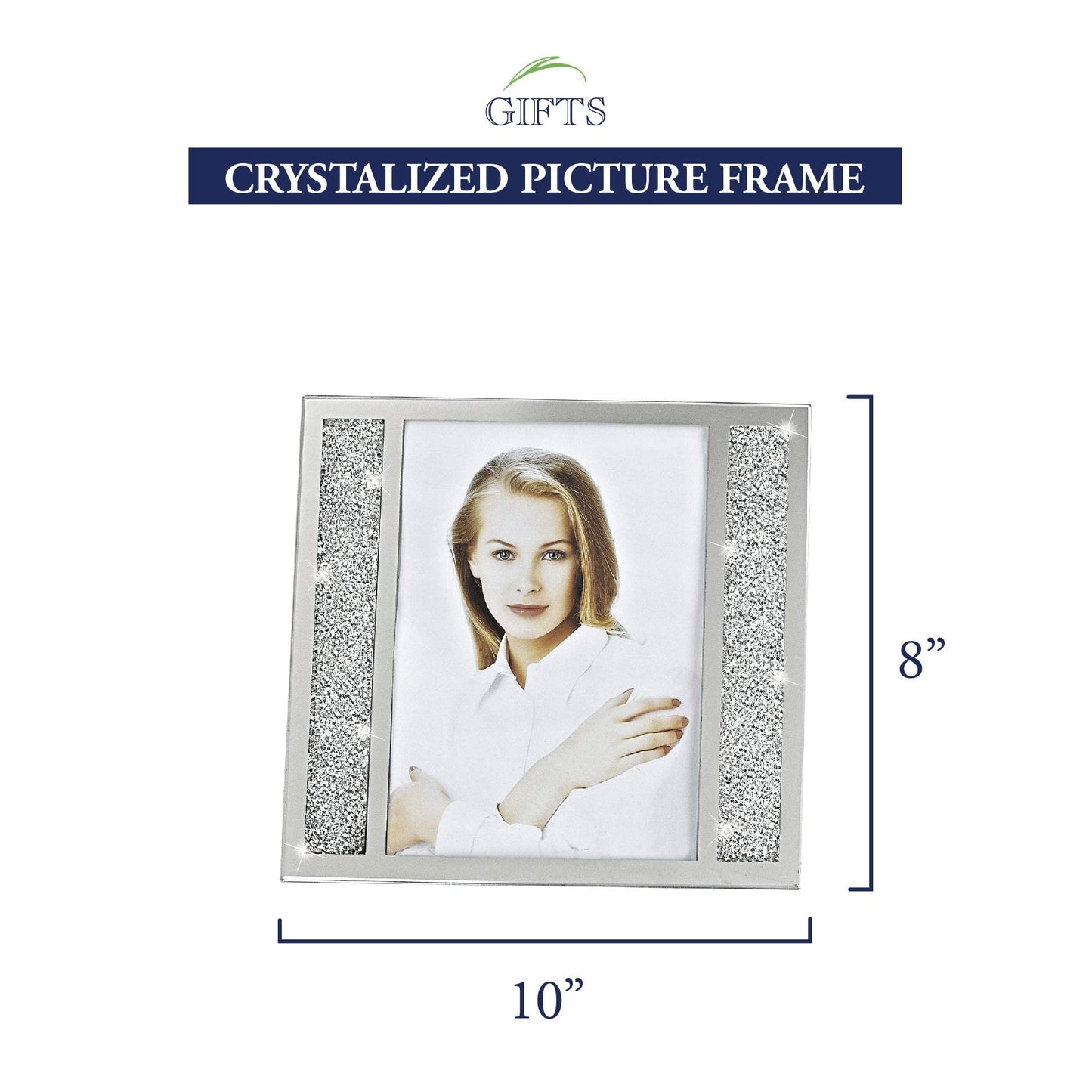 Badash Crystal Lucerne Crystalized Borders 8x10 Photo Frame QGM19725
