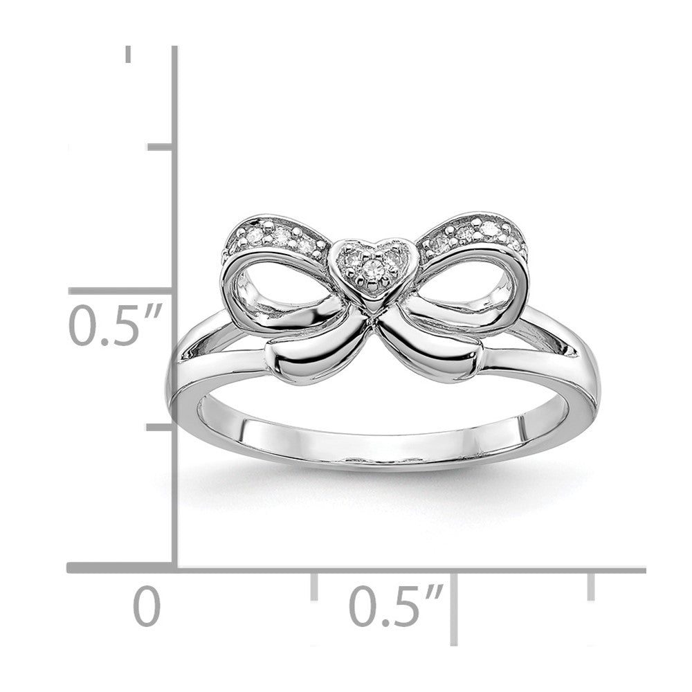 SS Diamond Bow Ring