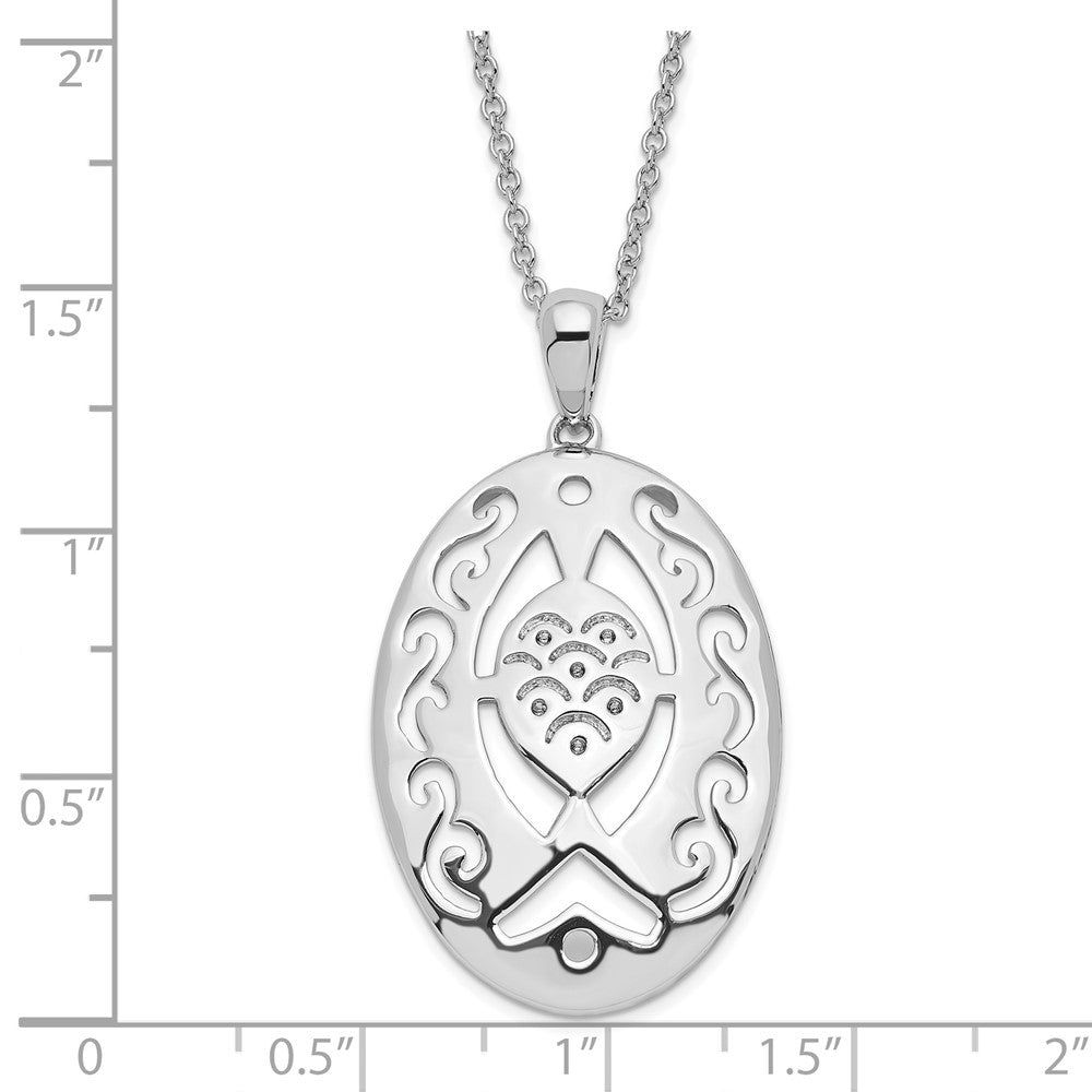 Sentimental Expressions Sterling Silver Polished & Antiqued Praying & Believing With You Necklace
