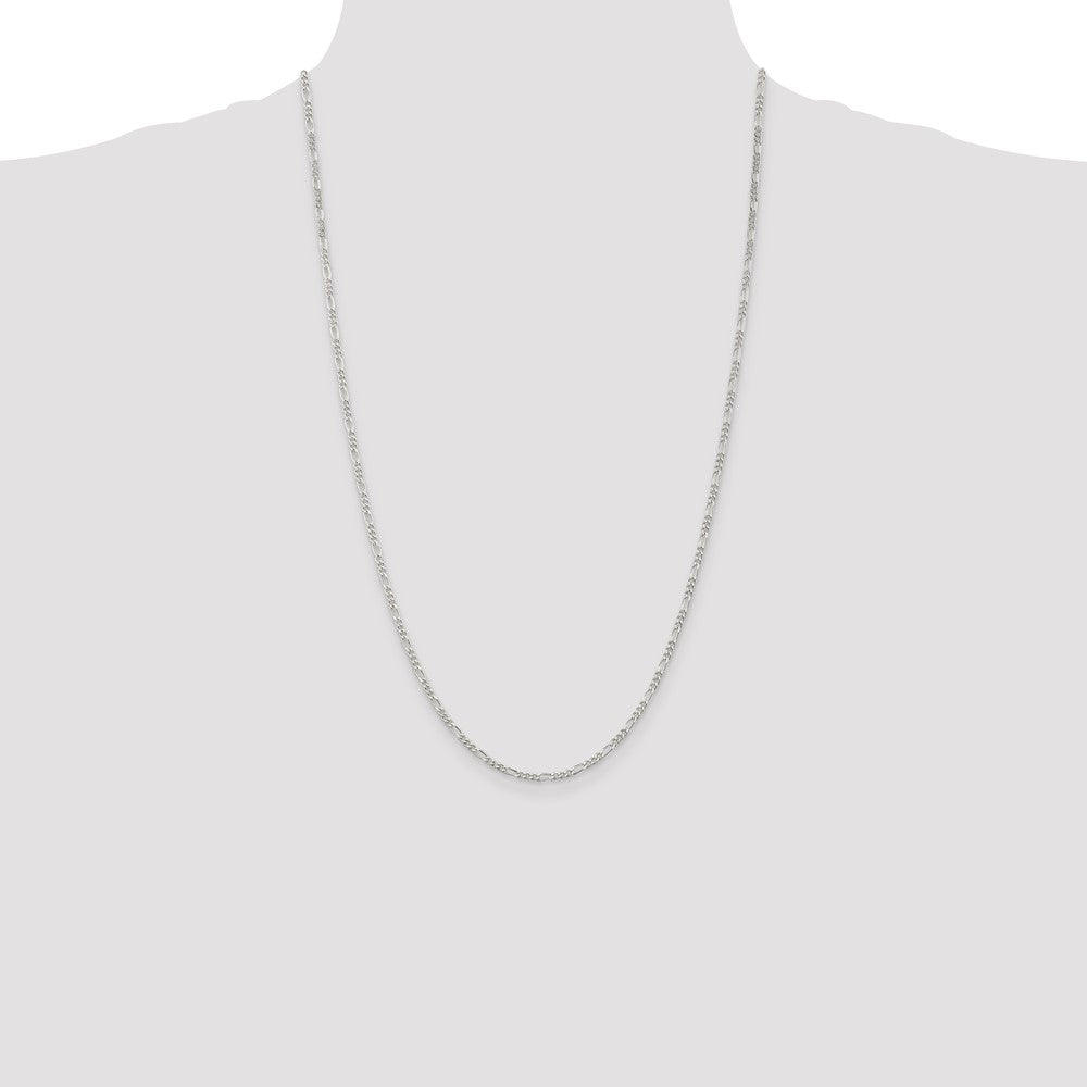 Sterling Silver 2.25mm Figaro Chain